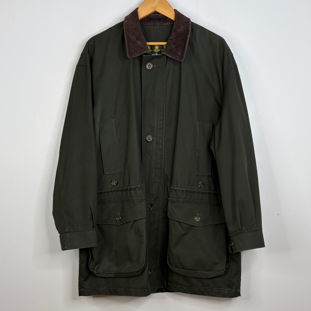 Vintage Barbour Endurance Jacket Mens 42 Olive Green Ventile Cotton A1005